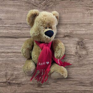 Vintage 1983 Ted Menten Hug Bear By North American Bear Co. 17" red scarf